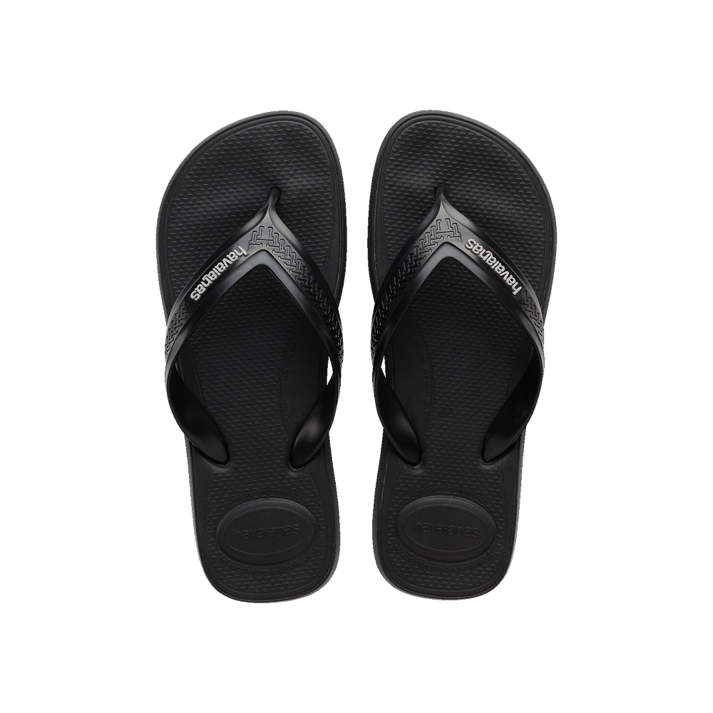 Havaianas Top Max Comfort Flip Flops Black Flip Flops Front View