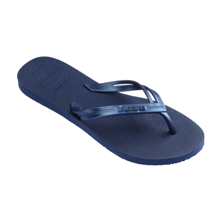 Havaianas Elegance Navy Blue Flip Flops Side View