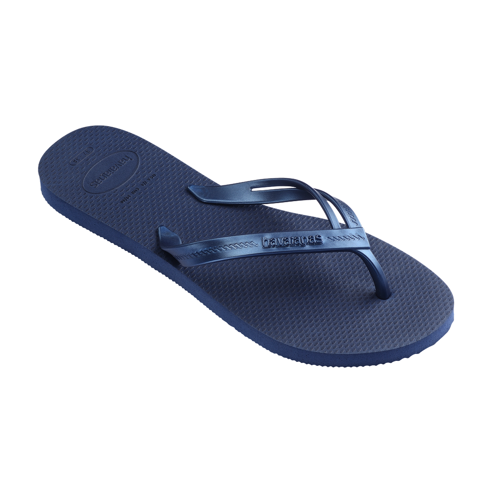 Havaianas Elegance Navy Blue Flip Flops Side View