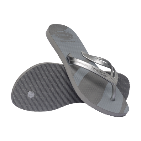 Havaianas Elegance Print New Graphite Flip Flops Pair Shot