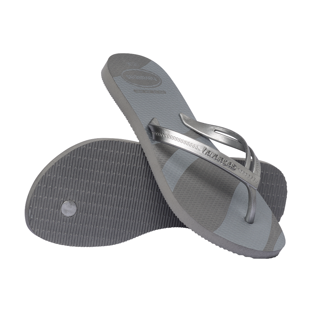 Havaianas Elegance Print New Graphite Flip Flops Pair Shot