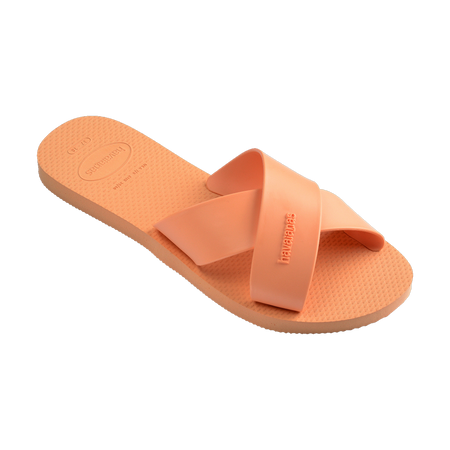 Havaianas Aqua Sandals Peach Flip Flops Side View
