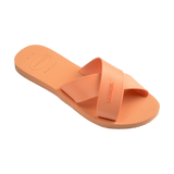 Havaianas Aqua Sandals Peach Flip Flops Side View