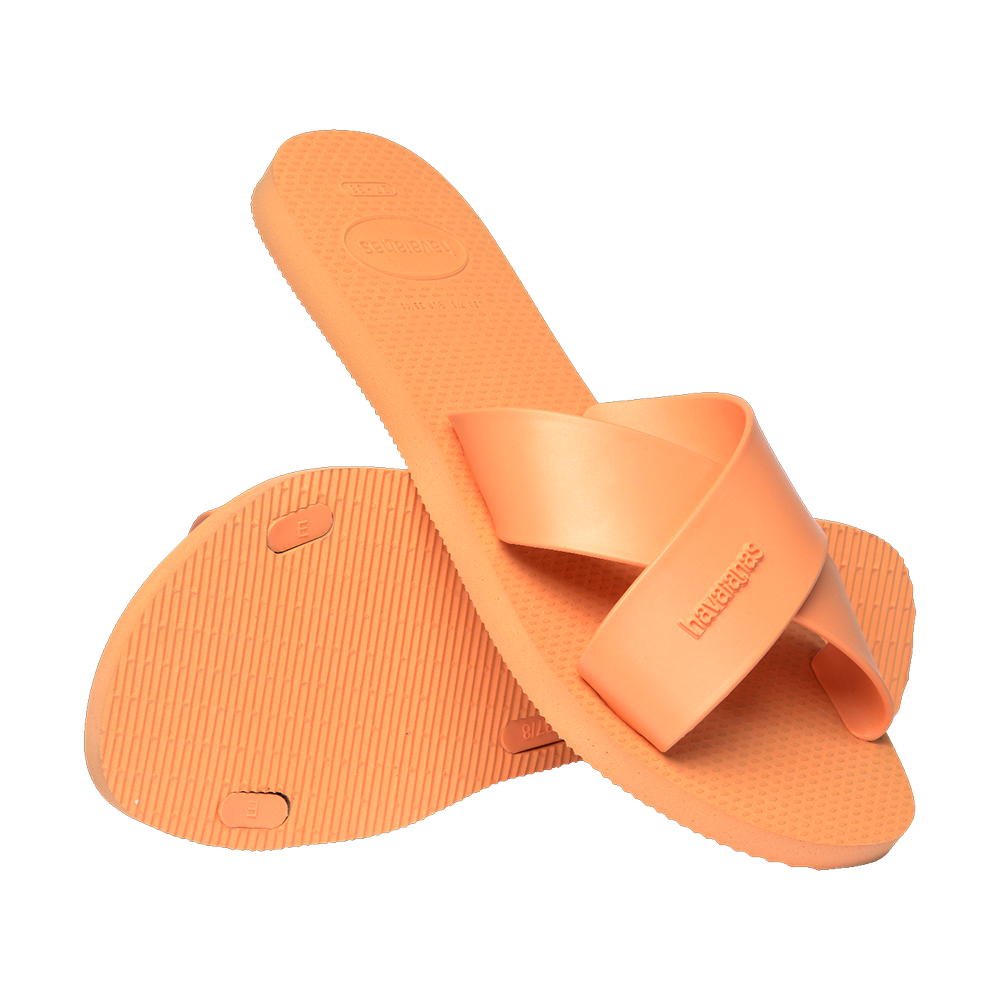 Havaianas Aqua Sandals Peach Flip Flops Pair Shot