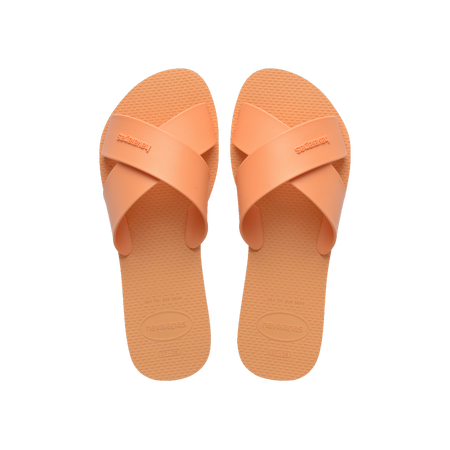 Havaianas Aqua Sandals Peach Flip Flops Front View