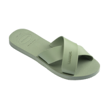 Havaianas Aqua Sandals Smoke Green Flip Flops Side View