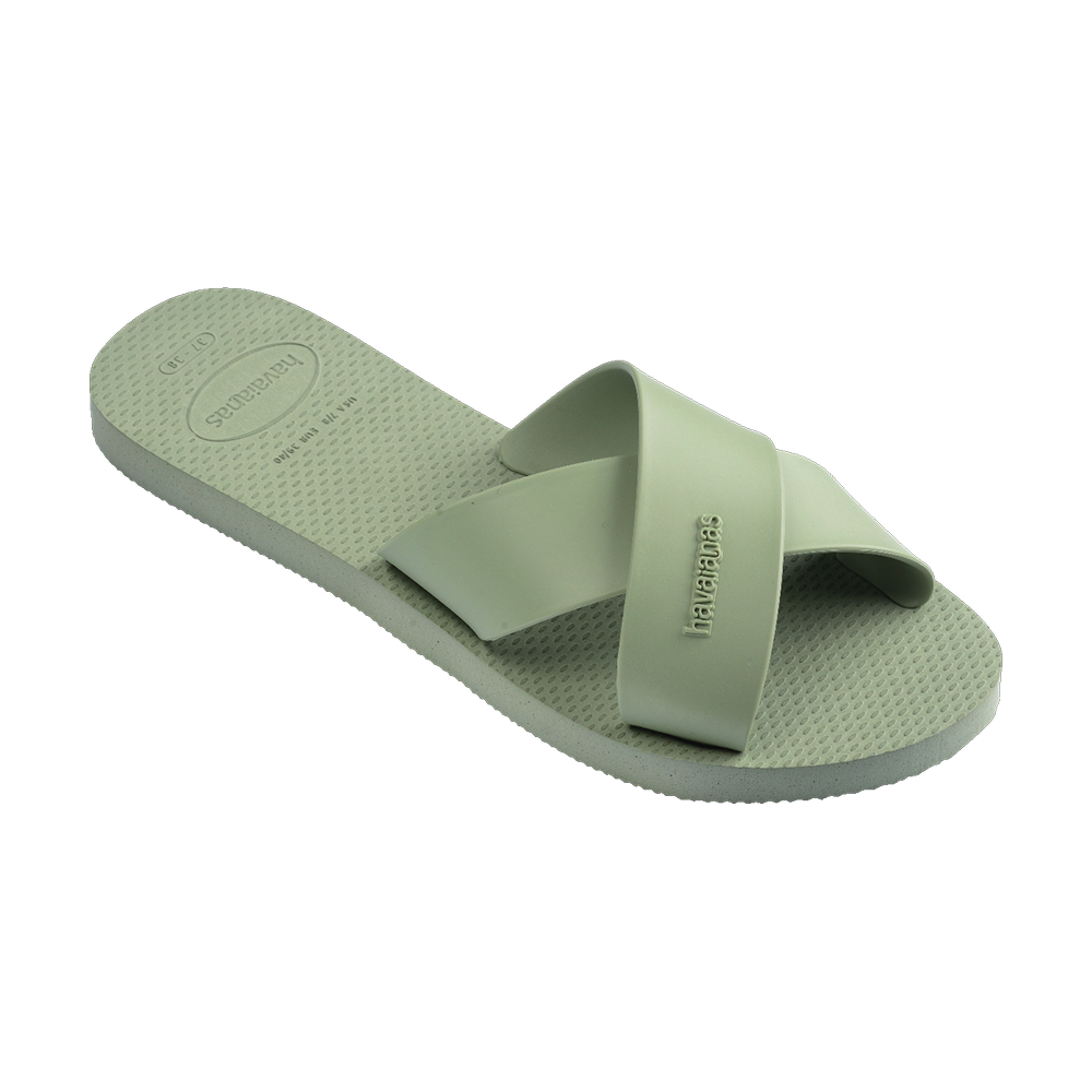 Havaianas Aqua Sandals Smoke Green Flip Flops Side View