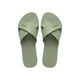 Havaianas Aqua Sandals Smoke Green Flip Flops Front View