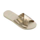 Aqua Metallic Flip Flops