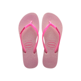 Slim Glitter Iridescent Flip Flops