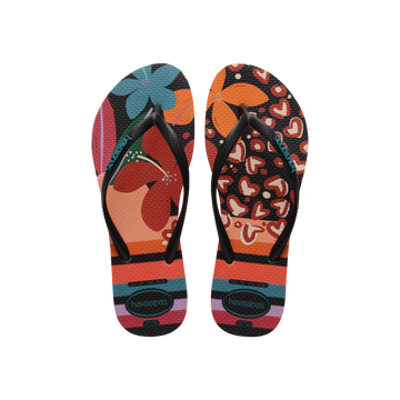 Slim Patchwork Flip Flops