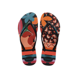 Slim Patchwork Flip Flops