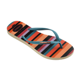 Slim Patchwork Flip Flops