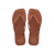 Havaianas Slim Square Logo Pop Up Rust Flip Flops Front View