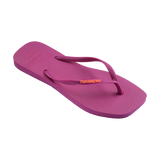 Havaianas Slim Square Logo Pop Up Rose Gum Flip Flops Side View