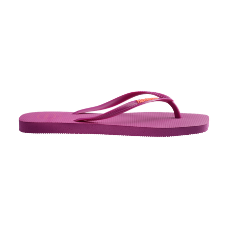 Havaianas Slim Square Logo Pop Up Rose Gum Flip Flops Detail View