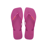 Havaianas Slim Square Logo Pop Up Rose Gum Flip Flops Front View