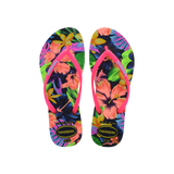 Slim Floral Neon Flip Flops