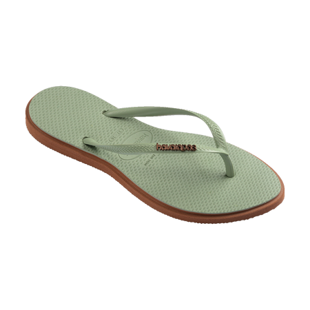 Havaianas Slim Point Rust/Smoke Green Flip Flops Side View