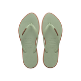 Havaianas Slim Point Rust/Smoke Green Flip Flops Front View