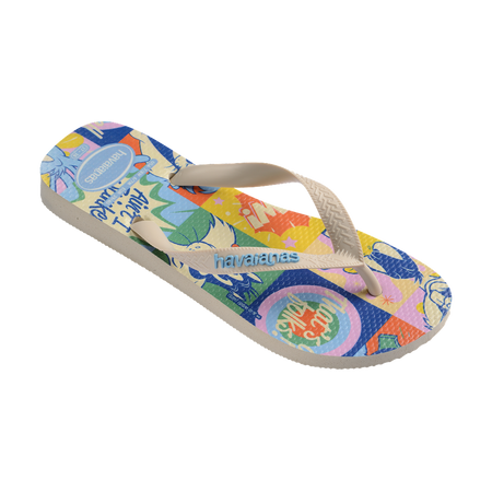 Havaianas Top Warner Classics Beige Flip Flops Side View