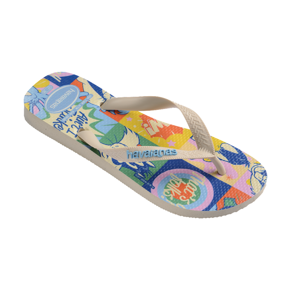 Havaianas Top Warner Classics Beige Flip Flops Side View