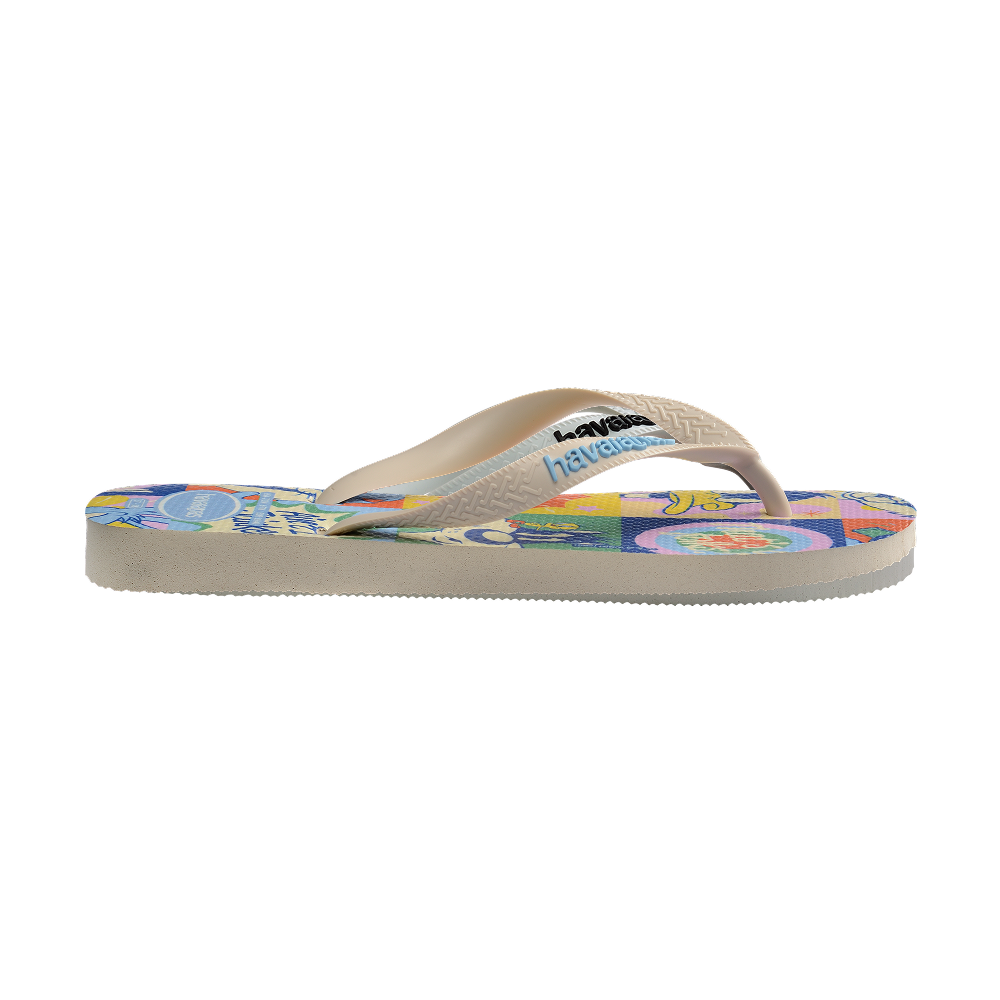 Havaianas Top Warner Classics Beige Flip Flops Detail View