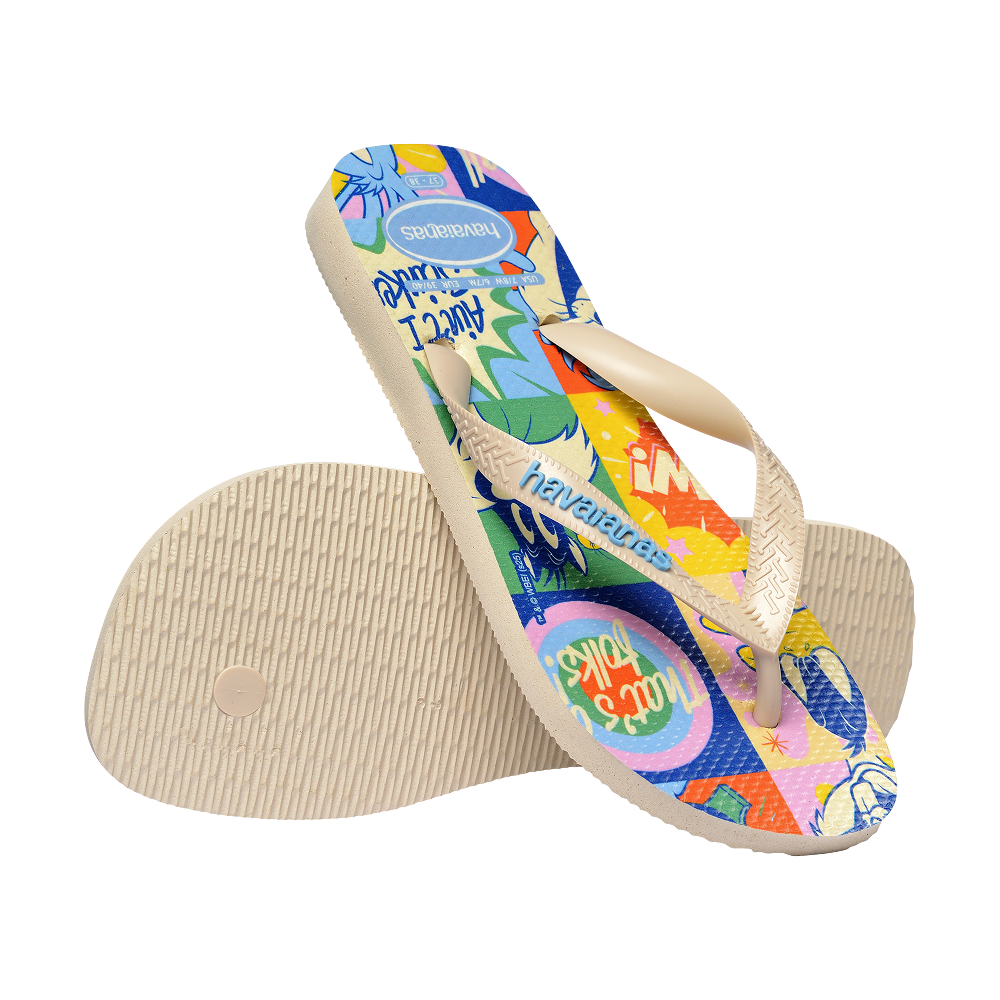 Havaianas Top Warner Classics Beige Flip Flops Pair Shot