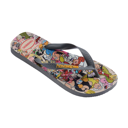 Havaianas Top Warner Classics Steel Gray Flip Flops Side View