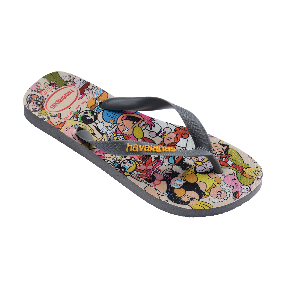 Havaianas Top Warner Classics Steel Gray Flip Flops Side View