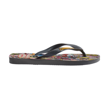 Havaianas Top Warner Classics Steel Gray Flip Flops Detail View