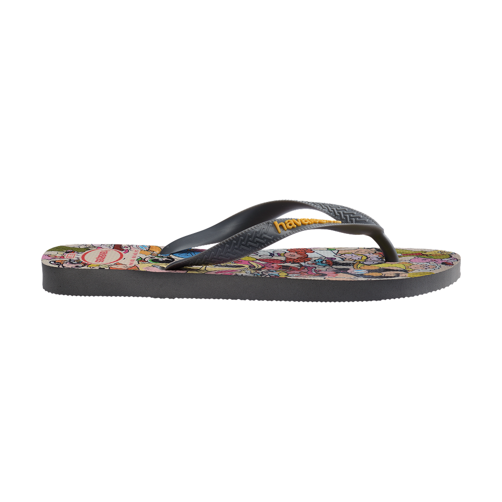 Havaianas Top Warner Classics Steel Gray Flip Flops Detail View