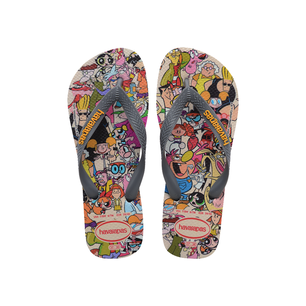 Havaianas Top Warner Classics Steel Gray Flip Flops Front View