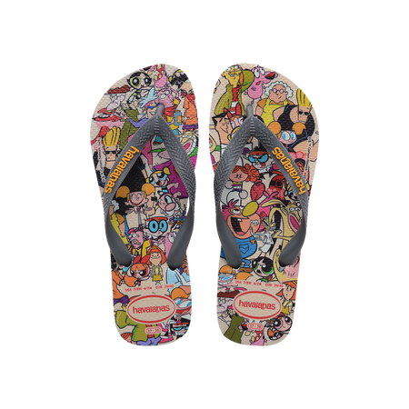 Havaianas Top Warner Classics Steel Gray Flip Flops Front View