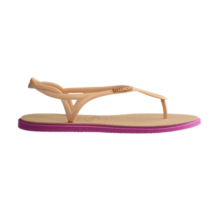Havaianas Luna Point Sandals Golden/Rose Gum Flip Flops Detail View