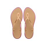 Havaianas Luna Point Sandals Golden/Rose Gum Flip Flops Front View