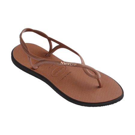 Havaianas Luna Point Sandals Rust/Black Flip Flops Side View