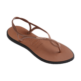 Havaianas Luna Point Sandals Rust/Black Flip Flops Side View