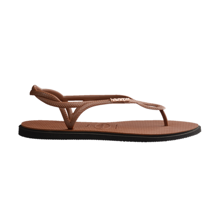 Havaianas Luna Point Sandals Rust/Black Flip Flops Detail View