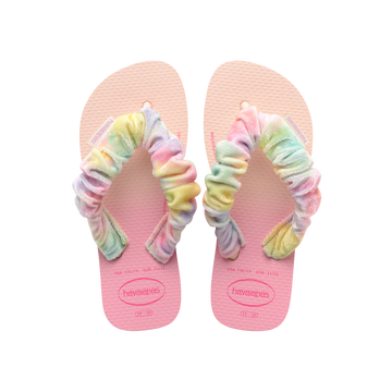 Havaianas Kids Fluffy Flip Flops Ballet Rose Flip Flops Front View