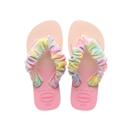 Havaianas Kids Fluffy Flip Flops Ballet Rose Flip Flops Front View