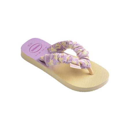Havaianas Kids Fluffy Flip Flops Buttercream Flip Flops Side View