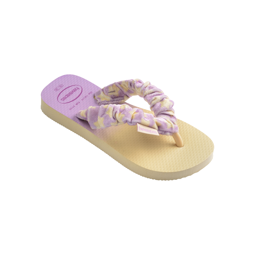 Havaianas Kids Fluffy Flip Flops Buttercream Flip Flops Side View