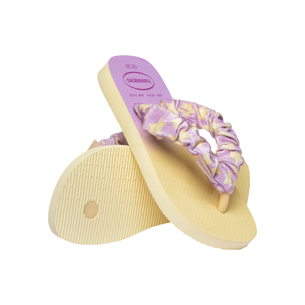 Havaianas Kids Fluffy Flip Flops Buttercream Flip Flops Pair Shot