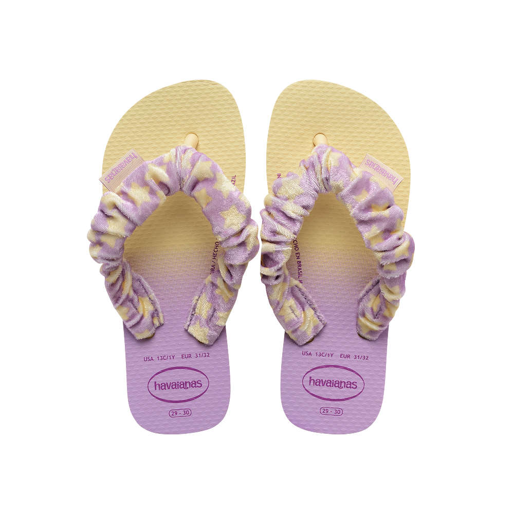 Havaianas Kids Fluffy Flip Flops Buttercream Flip Flops Front View