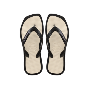 Havaianas Top Square Fusion Black Flip Flops Front View