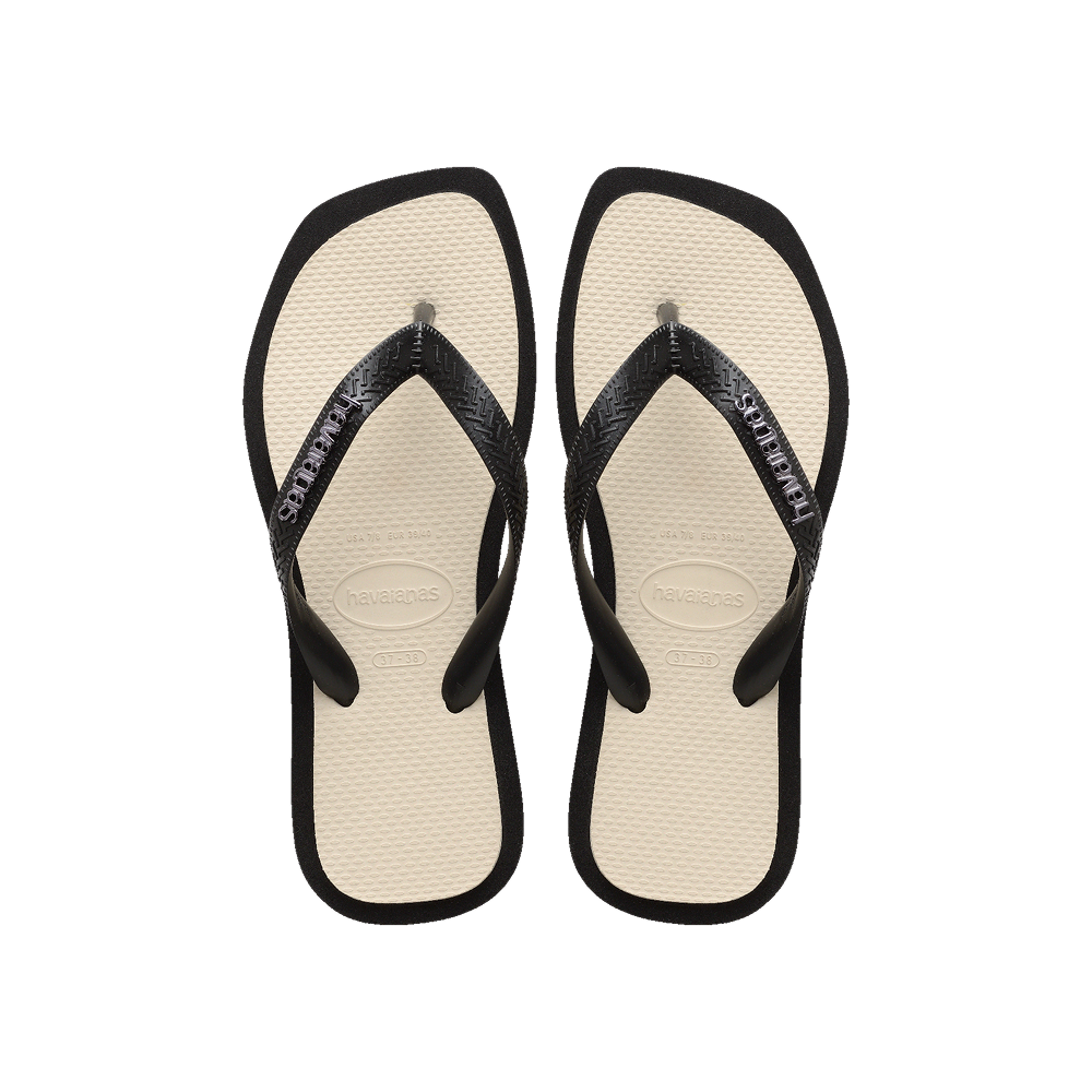 Havaianas Top Square Fusion Black Flip Flops Front View