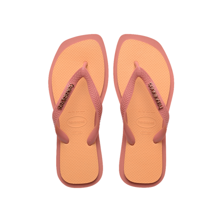 Havaianas Top Square Fusion Canyon Clay/Peach Flip Flops Front View