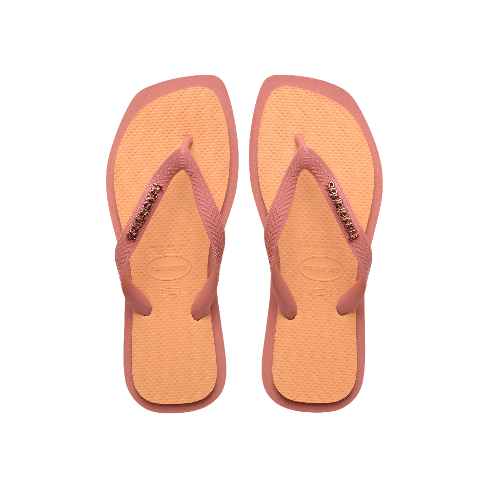 Havaianas Top Square Fusion Canyon Clay/Peach Flip Flops Front View