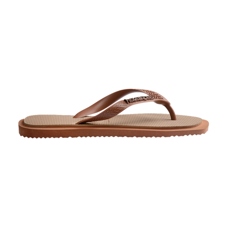 Havaianas Top Square Fusion Rust/Rose Gold Flip Flops Detail View